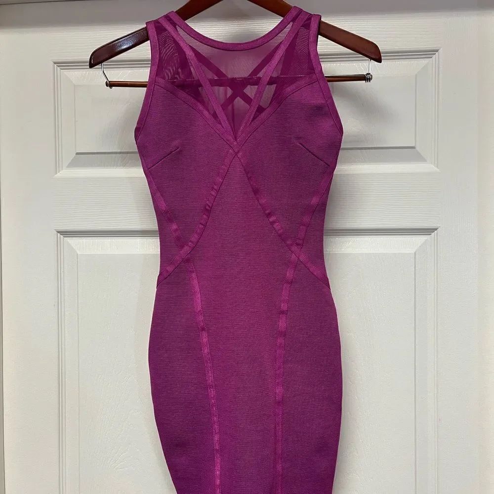 Forever 21 Fuchsia Bodycon Sleeveless Bandage Dress sz S NWT